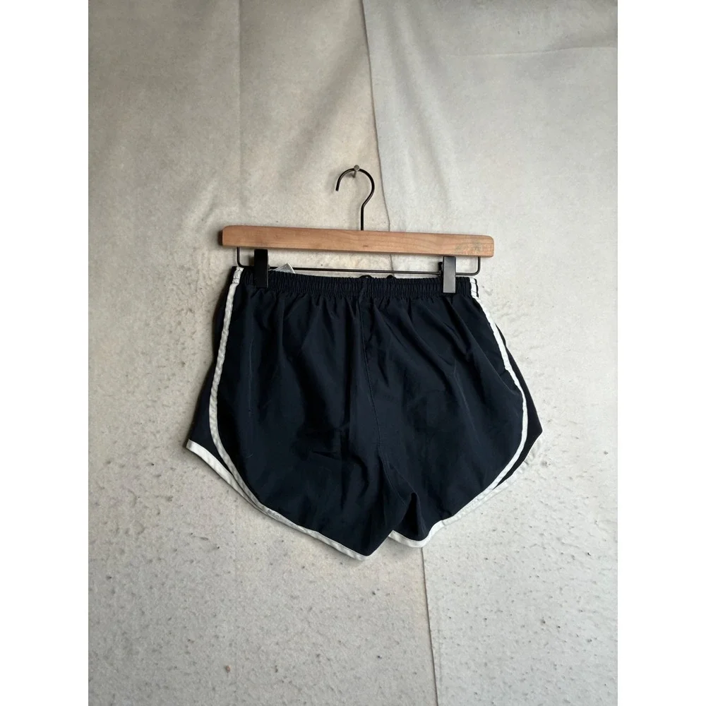 Nike Fit Dry Womens Running Shorts Black White Swoosh Small b397